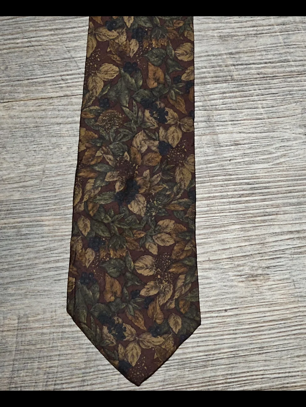 Bert Pulitzer Brown Floral Silk Tie - Signature Collection